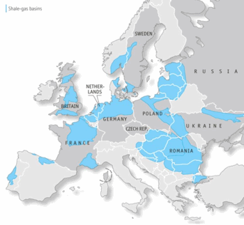 shale gas mappa europa