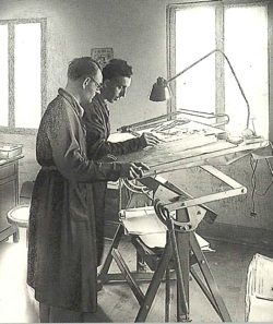 Piovan 1934 Costante Piovan con un progettista