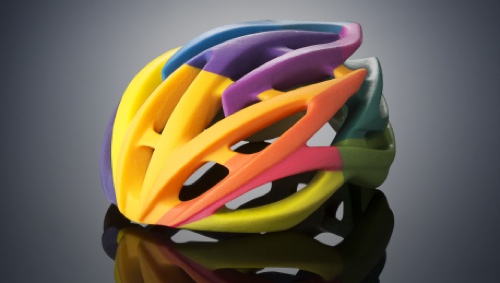stratasys Bike helmet Bike helmet 3D printed on the Objet500